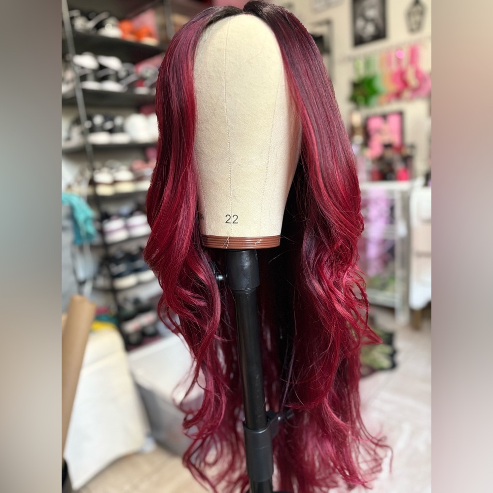 Candy Lover Red Ombre Lace Front Wig